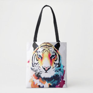 Bolsa Tote Tiger Wild Nature - Pintura De Cor Animal