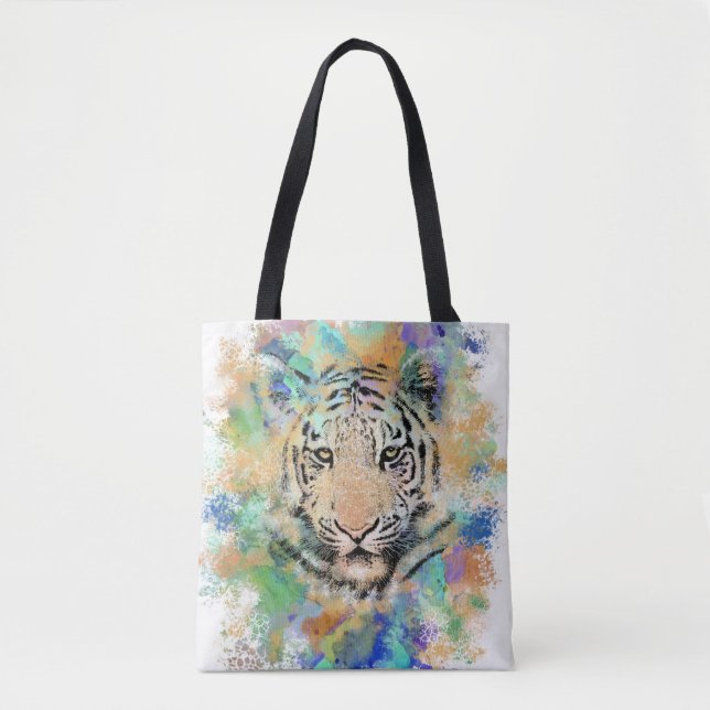 Bolsa Tote Tigre 3 animal selvagem (Frente)