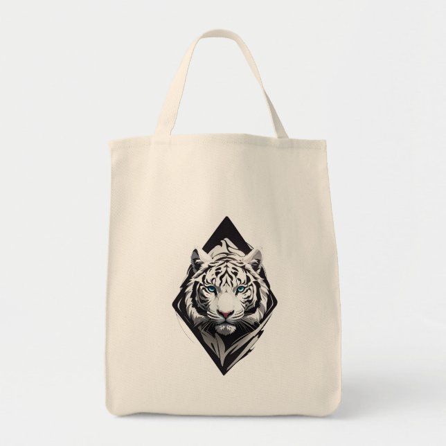 Bolsa Tote Tigre Branco (Frente)