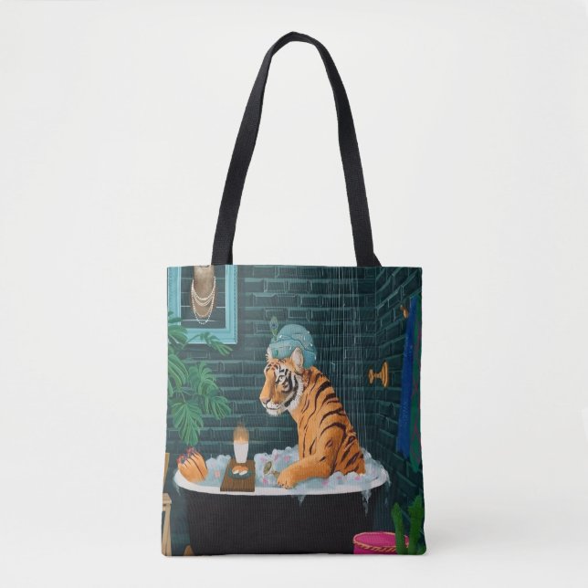 Bolsa Tote Tigre Canole no Banho (Frente)