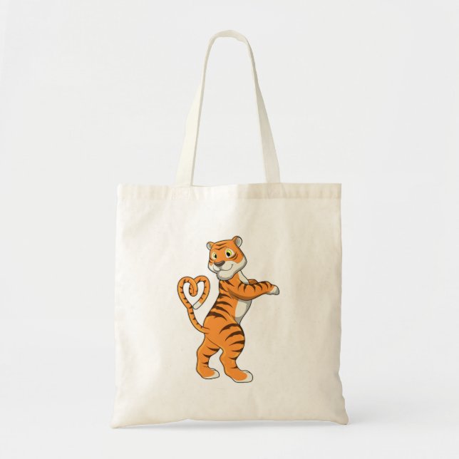 Bolsa Tote Tigre com Coração (Frente)