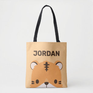 Bolsa Tote Tigre de Cuta com Nome Personalizado
