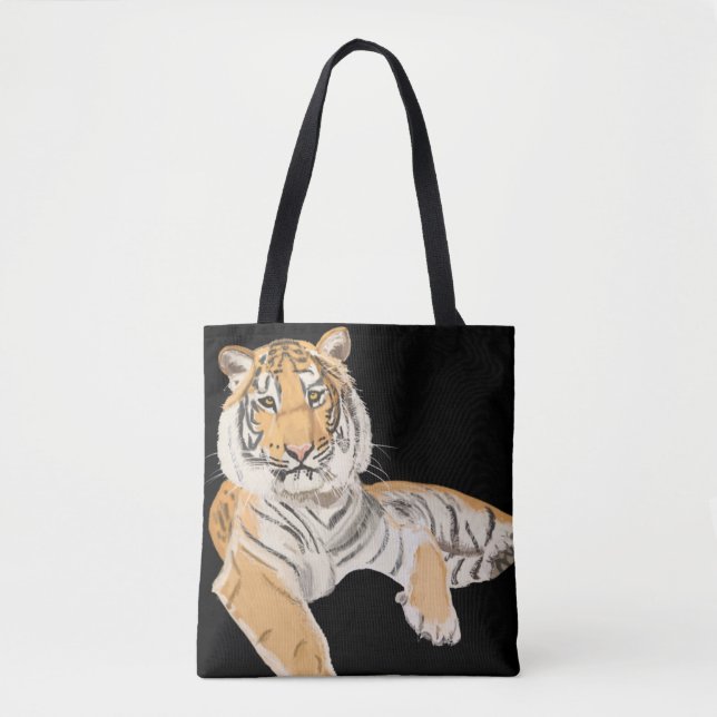 Bolsa Tote Tigre de Reclinação (Frente)