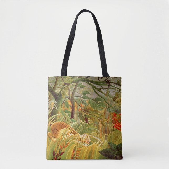 Bolsa Tote Tigre em uma tempestade tropical 1891 (Frente)