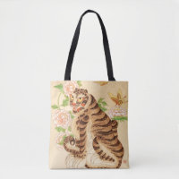 Tigre Listrado Coreano Minhwa Vintage