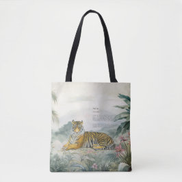 Bolsa Tote Tigre Real Bengala, Pinto De Mão, Majestoso