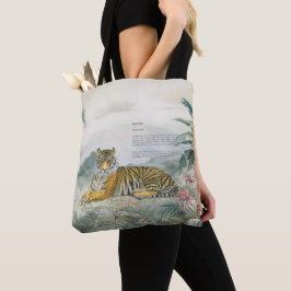Bolsa Tote Tigre Real Bengala, Pinto De Mão, Majestoso