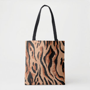 Bolsa Tote tigre sem costura, padrão de pele leopardo