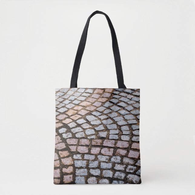 Bolsa Tote Tijolos castanhos e vermelhos (Frente)