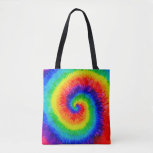 Bolsa Tote Tinta do álcool da Laço-Tintura do arco-íris