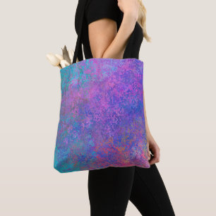 Bolsa Tote Tinta em Álcool Arco-Íris, Abstrato brilhante Colo