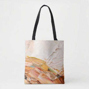 Bolsa Tote Tintas e alivios de óleo pastoso em relevo. Protoc
