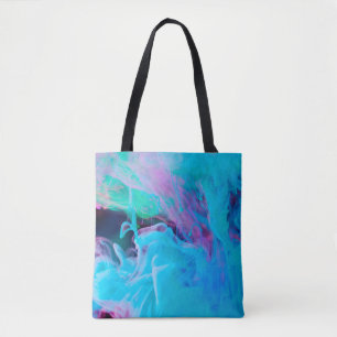 Bolsa Tote tintas em água abstrata, acrílica, arte, artística
