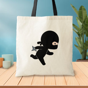 Bolsa Tote Tiny Ninja Correndo Segurando Estrela Atiradora