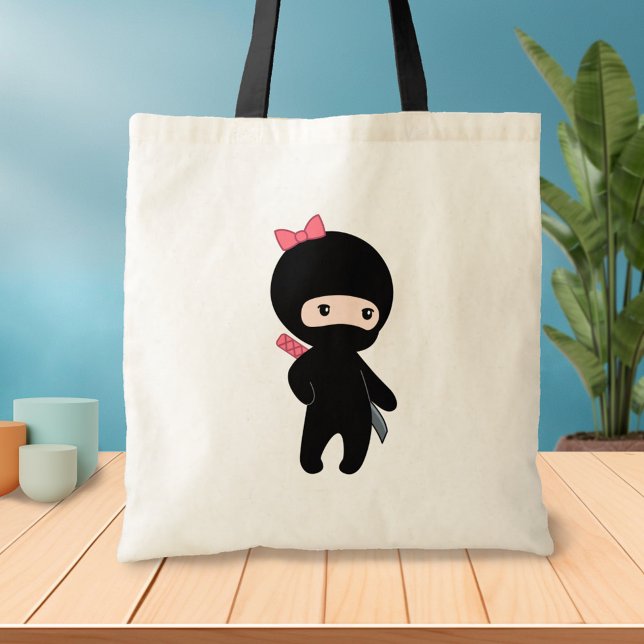 Bolsa Tote Tiny Ninja Girl (Criador carregado)