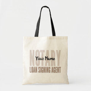 Bolsa Tote Tipo de Letra Brown do Agente de Assinatura de Emp