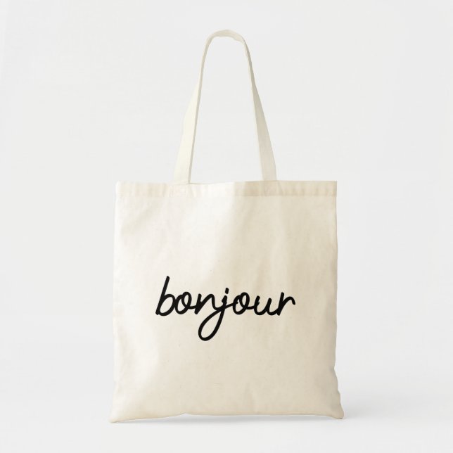 Bolsa Tote Tipografia de Bonjour (Frente)