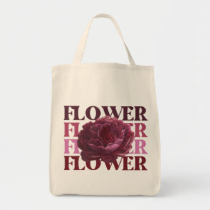 Bolsa Tote 'Tipografia de FLOR Negrito' Estética Floral Merce