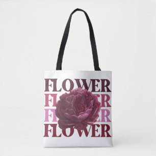 Bolsa Tote 'Tipografia de FLOR Negrito' Estética Floral Merce