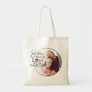 Bolsa Tote Tipografia de Foto Minimalista para Netas
