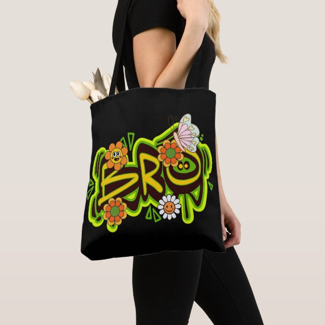 Bolsa Tote Tipografia de Ilustração de Boas Víbias (Close Up)