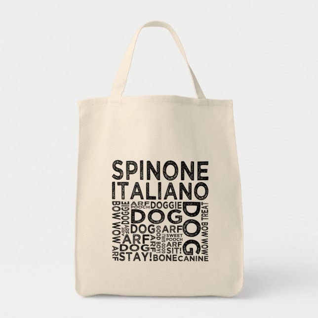 Bolsa Tote Tipografia de Spinone Italiano (Frente)