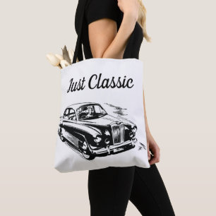 Bolsa Tote Tipografia do Dia dos Pais Projeto de Carro Clássi