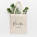 Bolsa Tote Tipografia do Script Trendy "Noiva"<br><div class="desc">Diversão personalizada design para a noiva-a-ser.</div>