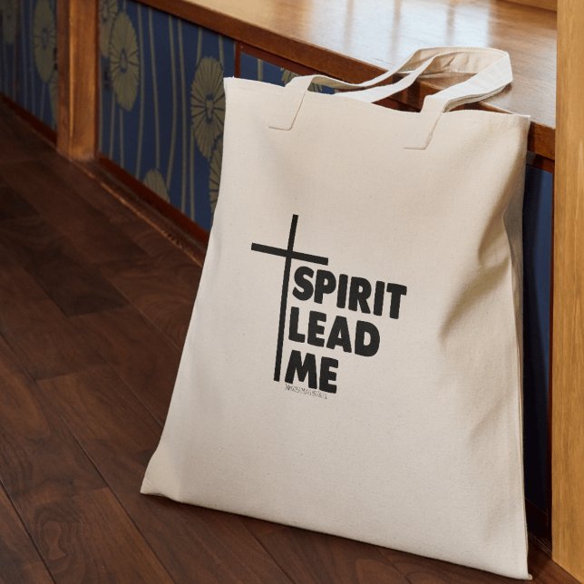 Bolsa Tote Tipografia Espírito Me Leva Cristão  (church ,Sunday school)