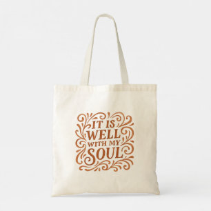 Bolsa Tote Tipografia Está Bem Com a Minha Alma