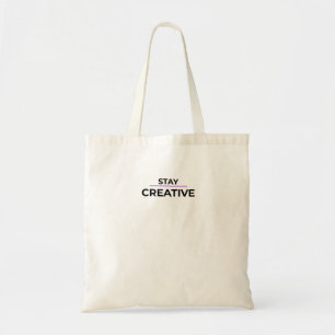 Bolsa Tote Tipografia Minimalista Fique Criativo