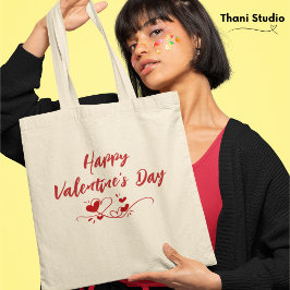 Bolsa Tote Tipografia Moderna do Coração feliz dia de os namo