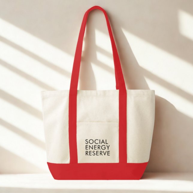 Bolsa Tote Tipografia Moderna Engraçada Preta (Funny modern social quote tote bag)