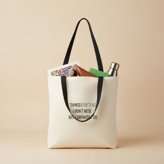Bolsa Tote Tipografia motivacional inspiradora simples