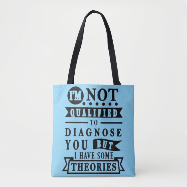 Bolsa Tote Tipografia Sarcástica Engraçada (Frente)