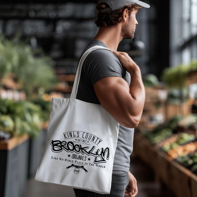 Bolsa Tote Tipografia Urbana Preto e Branco (Criador carregado)