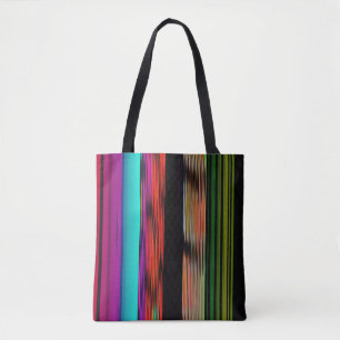 Bolsa Tote Tiras Coloridas 717 Abstrato Art