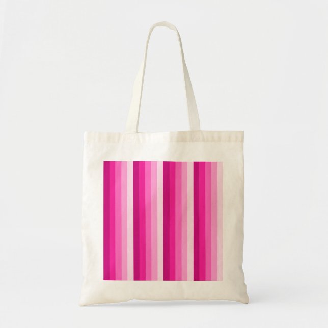 Bolsa Tote Tiras de sombra rosa-quente (Frente)