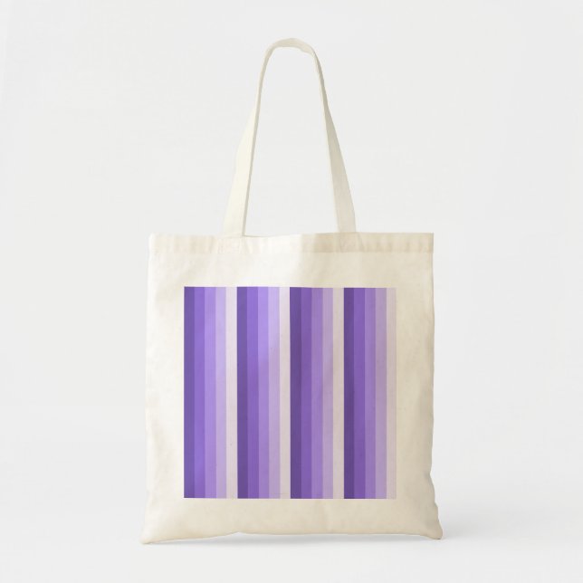 Bolsa Tote Tiras de sombra violeta (Frente)