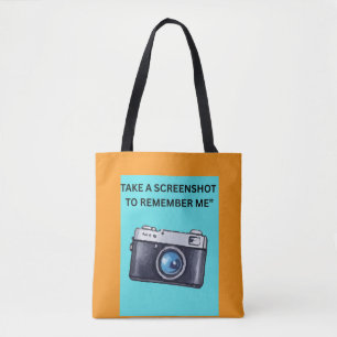 BOLSA TOTE TIRE UMA CAPTURA DE TELA PARA SE LEMBRAR DE MIM