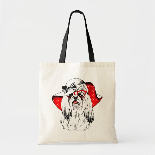 Bolsa Tote Tiro da forma de Yorkie (Frente)