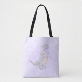 Bolsa Tote Tiro Tirrannosaurus Rex Dinossaur, Cinza de raça