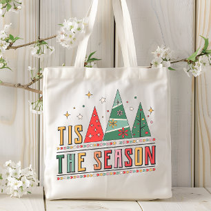 Bolsa Tote Tis The Season Modern Christmas Typografia