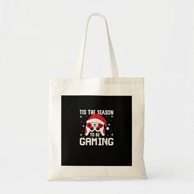 Bolsa Tote Tis The Season To Gaming Christmas Gamer Heartbeat (Frente)