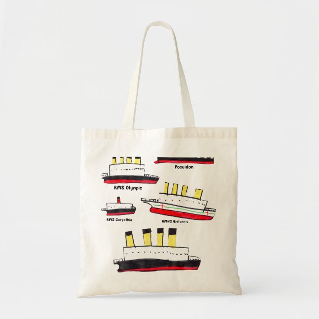 Bolsa Tote Titanic Carpathia Poseidon Olimpiadas Desig (Frente)