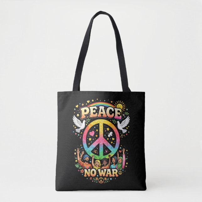 Bolsa Tote Título: Paz Sobre a Guerra (Frente)