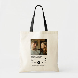 Bolsa Tote Tocador de Música de Foto Personalizada Presente d