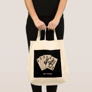 Bolsa Tote Tocando Cartão de Poker no País Ocidental Trendy