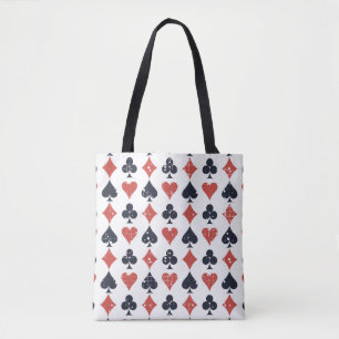 Bolsa Tote Tocando Cartões: Grunge Abstrato Patterno