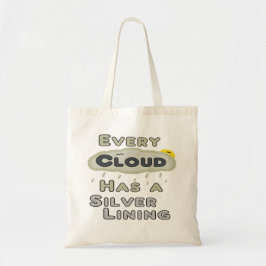 Bolsa Tote Toda Nuvem Tem Uma Linhagem De Prata